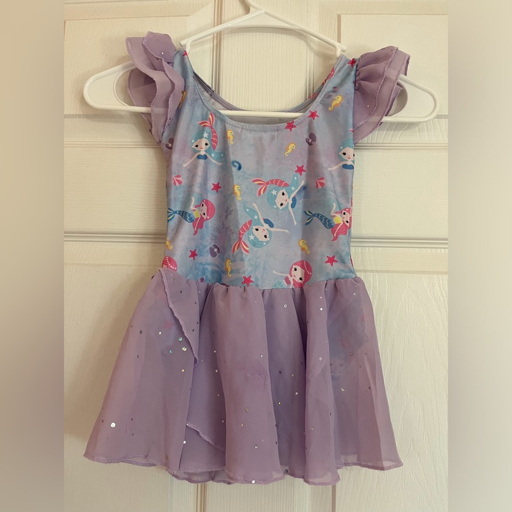 Lilac Mermaid Tutu Dress Kids Costume - Purple